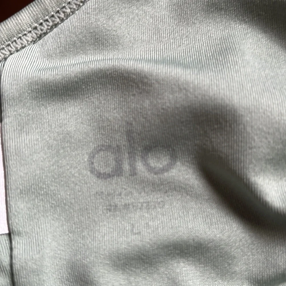 ALO Yoga Light Sage Strappy Sports Bra - Picture 4 of 8